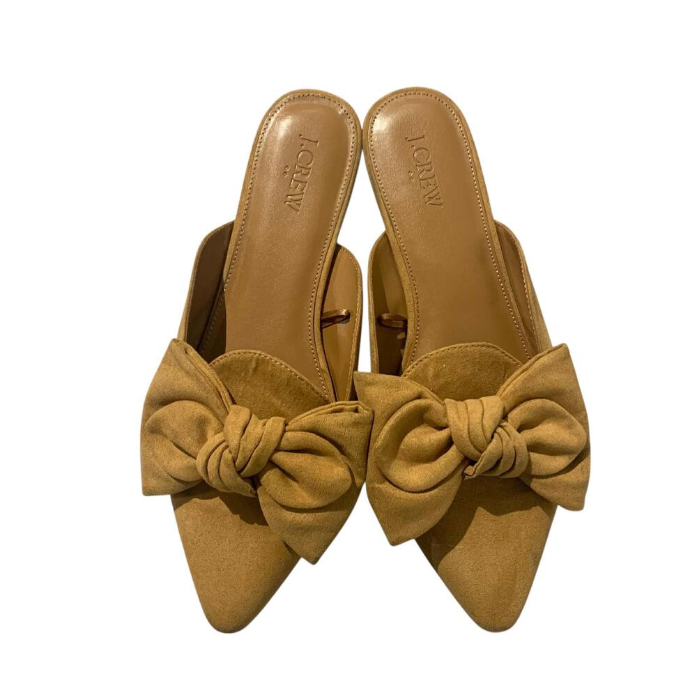 Tan/Camel Suede J. Crew Pointed-Toe Mule Size 8 1/2